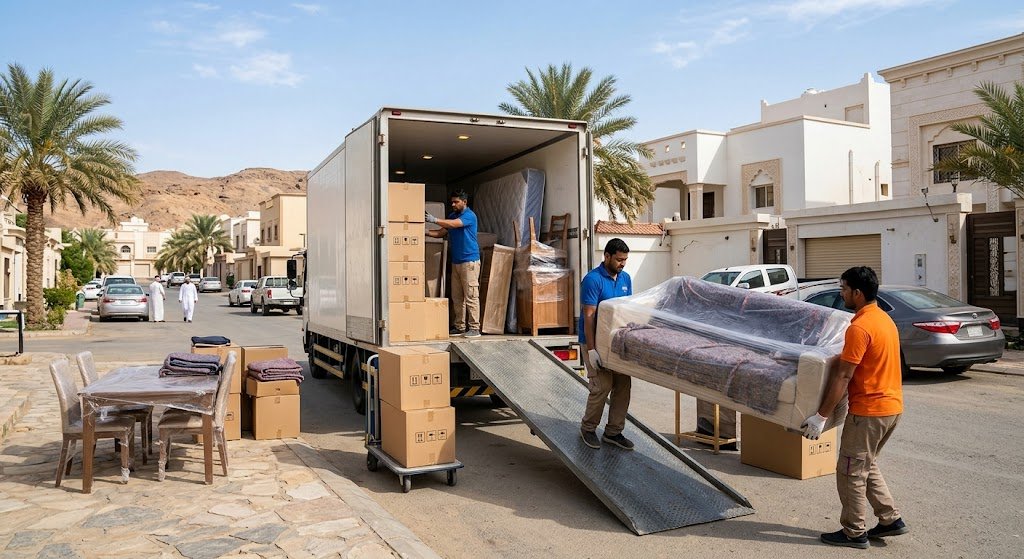 أفضل شركة نقل عفش بعنيزة مجربة ومضمونة مع الفك والتغليف