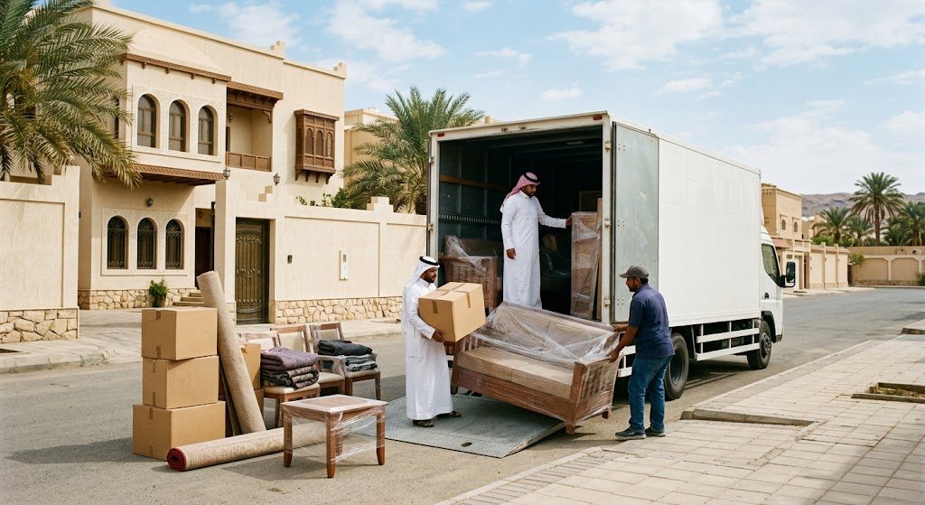 شركة نقل عفش المذنب بالقصيم مع خدمات الفك والتغليف الشامل