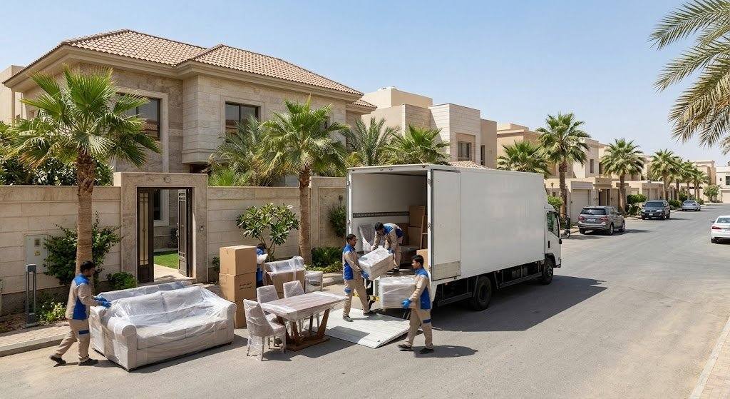 أثاث وصناديق مغلفة باحترافية وأمان وجاهزة للنقل ضمن خدمات نقل عفش الرس بالقصيم لضمان الحفاظ على الممتلكات وتوفير تجربة مريحة.